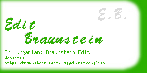 edit braunstein business card